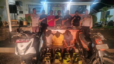 Beli Sabu Pakai Motor Curian! Komplotan Curanmor Sungaiselan Dibekuk, Bawa Sajam dan Senapan