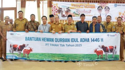 PT Timah Salurkan 25 Hewan Kurban untuk Warga Bangka Tengah