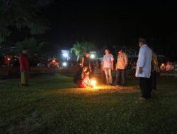 Tradisi Bola Api Meriahkan Malam Muharram di Desa Pelangas, Begini Kata Bupati Bangka Barat